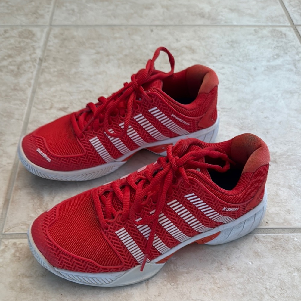 K-Swiss Orange and White Tennis/Pickleball Shoes
